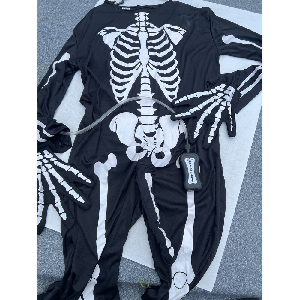 Spirit Skeleboner Adult Skeleton Costume Pump Inflatable Gag Gloves One Size